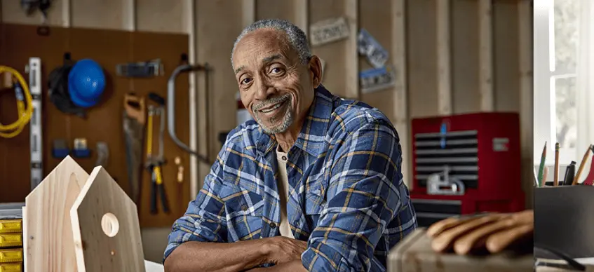 A smiling old man
