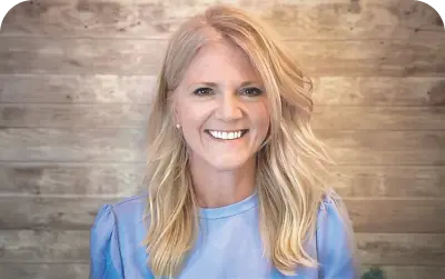 A smiling woman